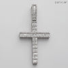 10KW 3.45CTW BAGUETTE DIAMOND CROSS PENDANT