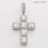 14KW 2.65CTW BAGUETTE DIAMOND SQUARE CLUSTER CROSS