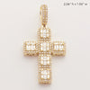 14KY 2.65CTW BAGUETTE DIAMOND SQUARE CLUSTER CROSS