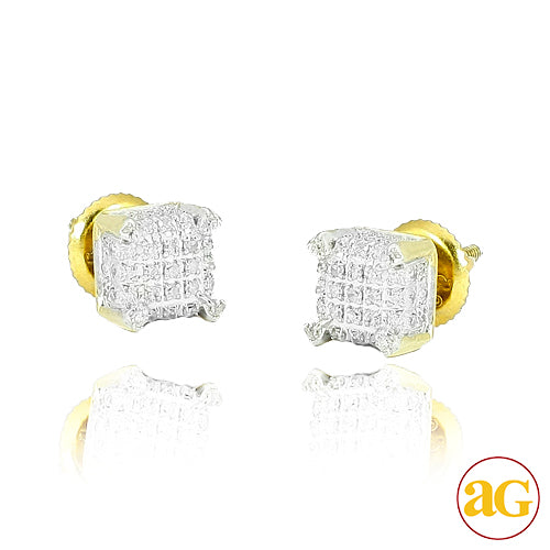 10KY 0.30CTW DIAMOND DICE EARRINGS