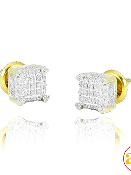 10KY 0.30CTW DIAMOND DICE EARRINGS