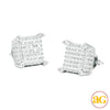 10KW 0.65CTW DIAMOND DICE MICRO PAVE EARRINGS