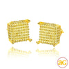 10KY 0.85CTW YELLOW DIAMOND DICE EARRINGS