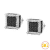 10KW 0.65CTW BLACK & WHITE DIAMOND DICE EARRINGS