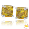 10KW 0.75CTW YELLOW DIAMOND FANCY DICE EARRING