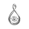 14KW 0.15CTW DANCING DIAMOND PENDANT