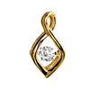 14KY 0.18CTW DANCING DIAMOND PENDANT