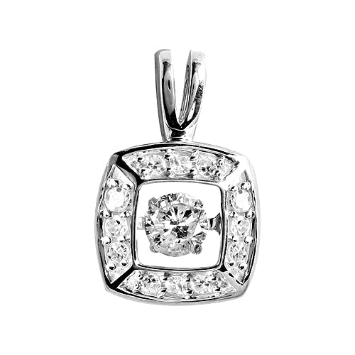 14KW 0.25CTW DANCING DIAMOND PENDANT