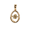 14KR 0.25CTW CHAMPAGNE DANCING DIAMOND PENDANT