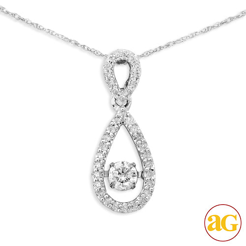 14KW 0.40CTW DANCING DIAMOND PENDANT