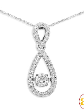 14KW 0.40CTW DANCING DIAMOND PENDANT