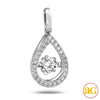 14KW 0.40CTW DANCING DIAMOND PENDANT [0.25CT CTR]