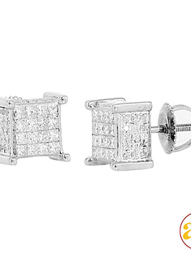 10KW 1.00CTW P/C DIAMOND DICE EARRINGS