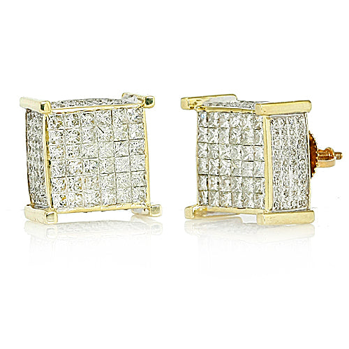 10KY 3.00CTW P/C DIAMOND DICE EARRINGS