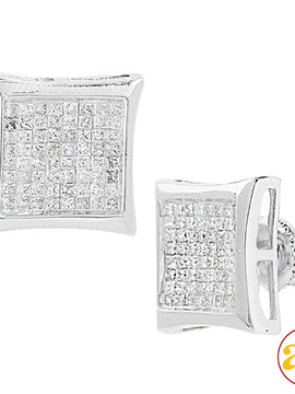 10KW 1.15CTW INV KITE SHAPE DIAMOND EARRINGS