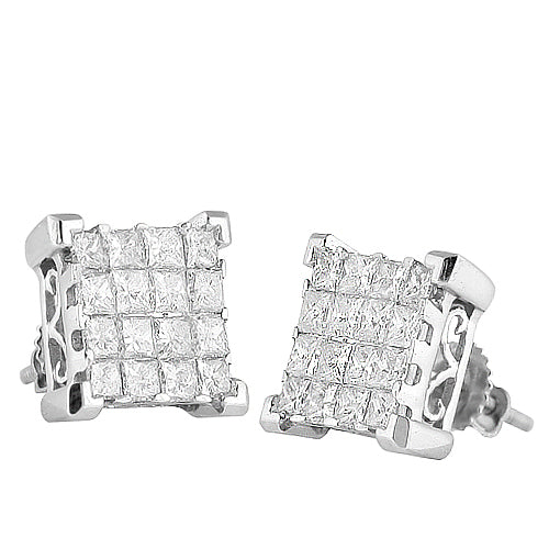 10KW 2.00CTW DIAMOND INV. SET EARRINGS