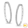 14KW 0.50CTW DIAMOND HOOP EARRINGS