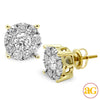 14KY 2.00CTW DIAMOND FLUER STUD EARRINGS