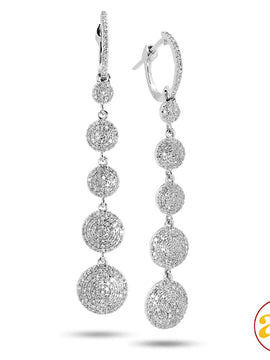 14KW 0.85CTW DIAMOND DANGLING EARRINGS