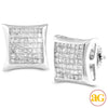 14KW 0.75CTW DIAMOND INV. PC DOME KITE EARRINGS