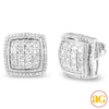 10KW 1.00CTW DIAMOND SQUARE SHAPE 3-D EARRINGS