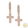 14KR 0.55CT DIAMOND HUGGIES WITH DANGLING CHANNEL