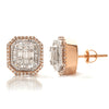 14KR+W 1.00CTW BAGUETTE DIAMOND EARRING STUDS