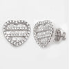 10KW 1.00CTW DIAMOND BAGUETTE HEART EARRINGS