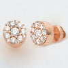 10KR 1.55CTW DIAMOND FLOWER EARRINGS