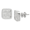 14KW 1.20CTW BAGUETTE DIAMOND SQUARE EARRINGS