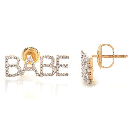 10KY 0.20CT BABE/BABE DIAMOND EARRINGS