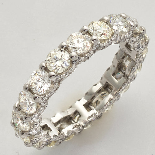 14KW 3.35CTW DIAMOND MACHINE SET ETERNITY BAND