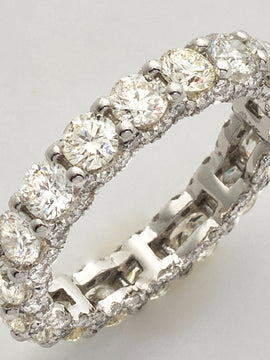 14KW 3.35CTW DIAMOND MACHINE SET ETERNITY BAND