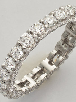 14KW 2.20CTW DIAMOND MACHINE SET ETERNITY BAND