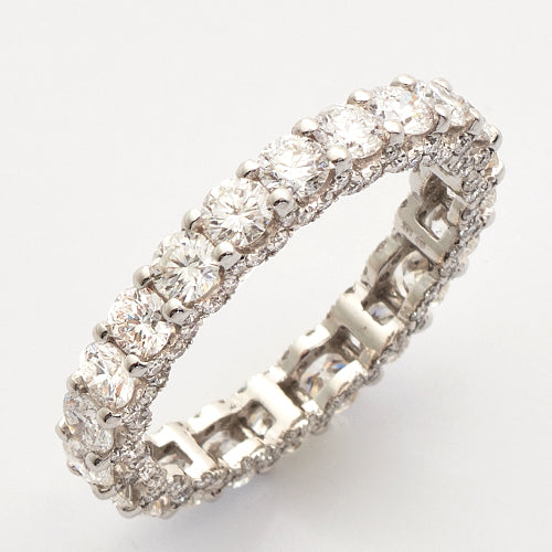 14KW 3.25CTW DIAMOND MACHINE SET ETERNITY BAND