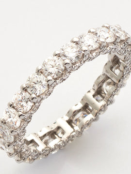 14KW 3.25CTW DIAMOND MACHINE SET ETERNITY BAND