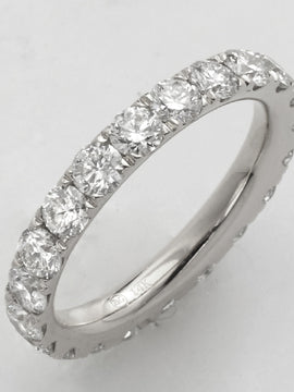 14KW 1.90CTW DIAMOND MACHINE SET ETERNITY BAND