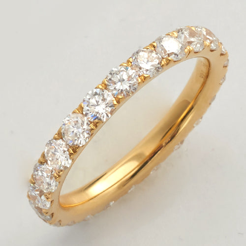 14KY 2.10CTW DIAMOND MACHINE SET ETERNITY BAND