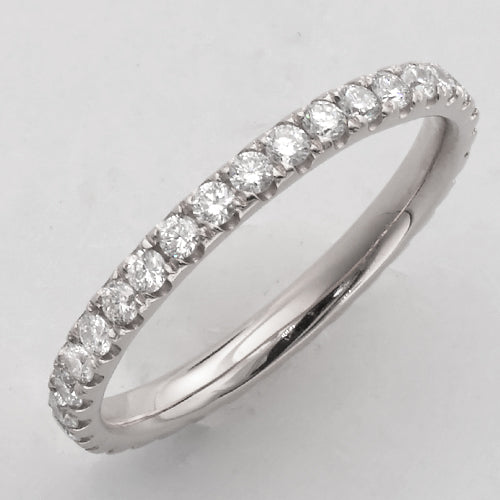 14KW 0.86CTW DIAMOND MACHINE SET ETERNITY BAND