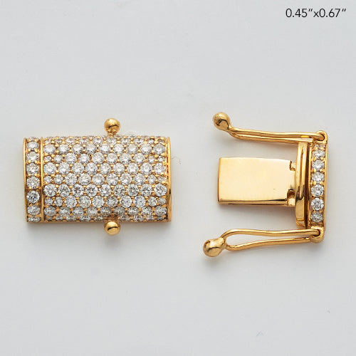 14KY 0.80CTW DIAMOND COFFIN LOCK FOR LINK CHAIN