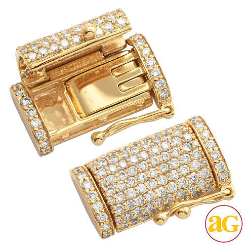 10KY 0.80CTW DIAMOND COFFIN LOCK FOR LINK CHAIN