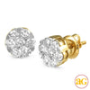 14KY 1.00CTW DIAMOND V-PRONG FLOWER EARRINGS