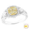 14KW 1.25CTW FANCY YELLOW DIAMOND RING