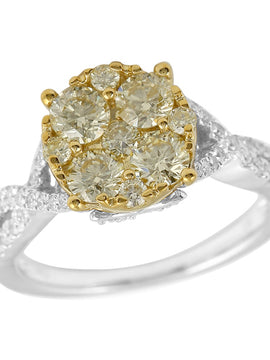 14KW 1.65CTW FANCY YELLOW DIAMOND RING