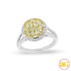 14KW 1.75CTW FANCY YELLOW DIAMOND RING