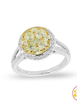 14KW 1.75CTW FANCY YELLOW DIAMOND RING