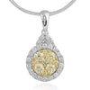 14KW 0.70CTW FANCY YELLOW DIAMOND PENDANT