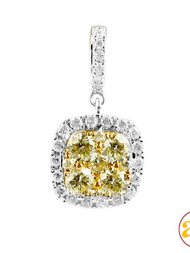 14KW 0.75CTW FANCY YELLOW DIAMOND PENDANT