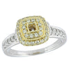 14KW 0.65CTW FANCY YELLOW DIA RING