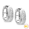 14KW  1.00CTW DIAMOND HOOP EARRINGS